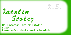 katalin stolcz business card